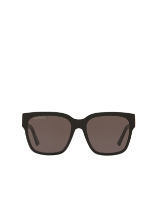 BALENCIAGA Sunglasses BB0056S, Color: 1330L1 - BLACK/ DARK BROWN (Image 1)