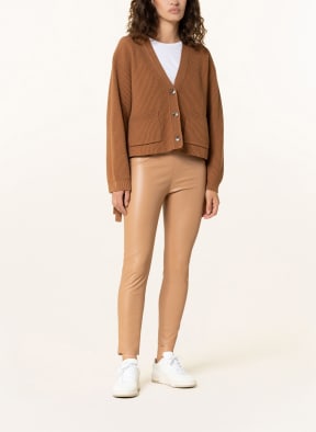 MRS & HUGS 7/8-Leggings in Lederoptik, Farbe: COGNAC (Bild 1)