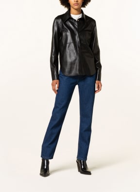 Nanushka Overshirt NAUM in leather look , Color: BLACK (Image 1)