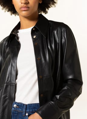 Nanushka Overshirt NAUM in leather look , Color: BLACK (Image 1)