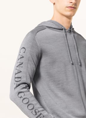 CANADA GOOSE Strick-Hoodie WELLAND in hellgrau