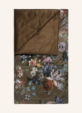 ESSENZA Velvet throw ISABELLE reversible, Color: DARK BROWN (Image 1)