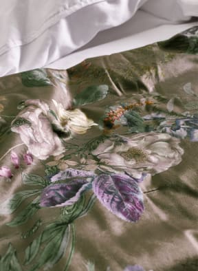 ESSENZA Velvet throw ISABELLE reversible, Color: DARK BROWN (Image 1)