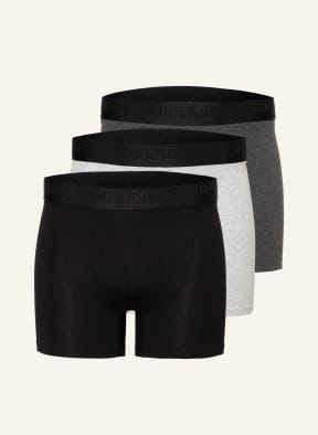 Superdry 3er-Pack Boxershorts, Farbe: HELLGRAU/ GRAU/ SCHWARZ (Bild 1)