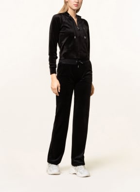 Juicy Couture Velour jacket MADISON with decorative gems, Color: BLACK (Image 1)