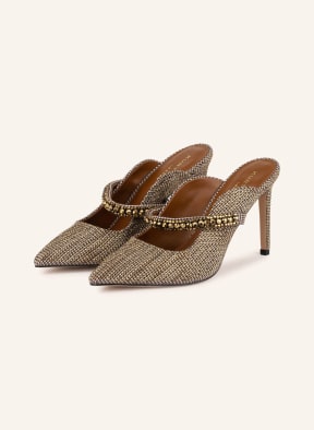 KURT GEIGER Mules DUKE with decorative gem trim, Color: GOLD (Image 1)