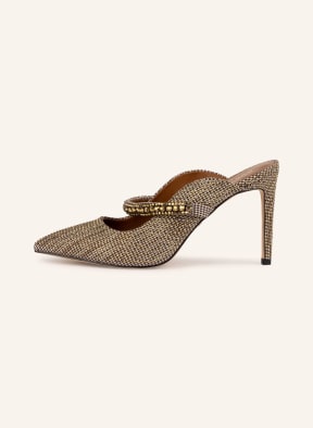 KURT GEIGER Mules DUKE with decorative gem trim, Color: GOLD (Image 1)