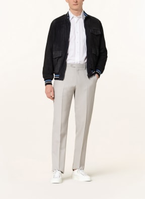 ETRO Leather bomber jacket , Color: DARK BLUE (Image 1)