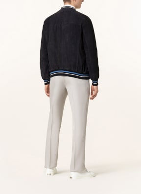 ETRO Leather bomber jacket , Color: DARK BLUE (Image 1)