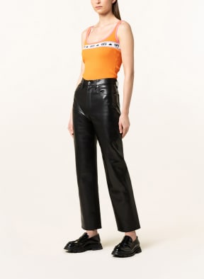 CHIARA FERRAGNI Cropped knit top with glitter thread , Color: ORANGE/ PINK (Image 1)