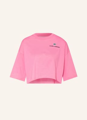 CHIARA FERRAGNI Cropped shirt with tuxedo stripes , Color: PINK (Image 1)