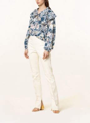 SEE BY CHLOÉ Shirt blouse with frills, Color: TEAL/ LIGHT YELLOW/ ROSE (Image 1)