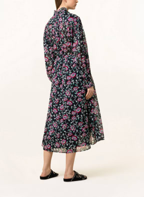 ISABEL MARANT ÉTOILE Wrap dress MAELYS with ruffle trim, Color: DARK BLUE/ FUCHSIA/ GREEN (Image 1)