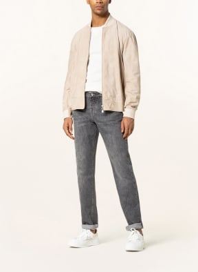 BRUNELLO CUCINELLI Leather bomber jacket, Color: ECRU (Image 1)