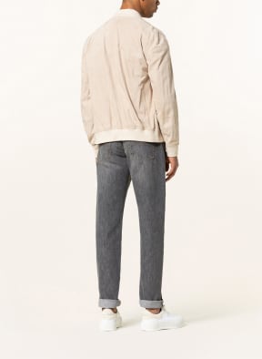 BRUNELLO CUCINELLI Leather bomber jacket, Color: ECRU (Image 1)