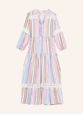 MRS & HUGS Tunic with linen , Color: PINK/ DARK RED/ BLUE (Image 1)