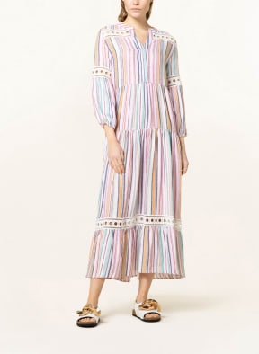 MRS & HUGS Tunic with linen , Color: PINK/ DARK RED/ BLUE (Image 1)