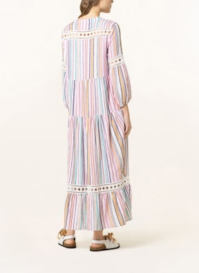 MRS & HUGS Tunic with linen , Color: PINK/ DARK RED/ BLUE (Image 1)