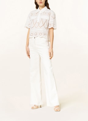LUISA CERANO Blouse-style shirt made of lace, Color: 103 CREAM (Image 1)