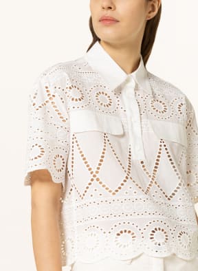 LUISA CERANO Blouse-style shirt made of lace, Color: 103 CREAM (Image 1)