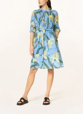 LUISA CERANO Dress with 3/4 sleeve , Color: LIGHT BLUE/ YELLOW/ OLIVE (Image 1)