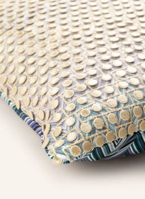 MISSONI Home Dekokisssen JARRIS-JAMILENA mit Federfüllung, Farbe: GOLD/ PETROL/ LILA (Bild 1)
