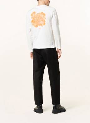 STONE ISLAND SHADOW PROJECT Long sleeve shirt, Color: WHITE/ NEON ORANGE (Image 1)