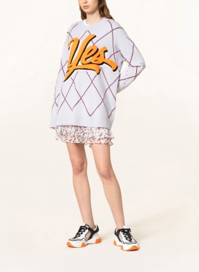 DOROTHEE SCHUMACHER Oversized-Pullover , Farbe: HELLBLAU/ DUNKELROT/ ORANGE (Bild 1)