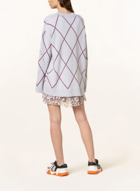 DOROTHEE SCHUMACHER Oversized-Pullover , Farbe: HELLBLAU/ DUNKELROT/ ORANGE (Bild 1)