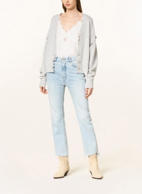 DOROTHEE SCHUMACHER Oversized-Strickjacke mit Cashmere und abnehmbaren Ärmeln, Farbe: HELLGRAU (Bild 1)
