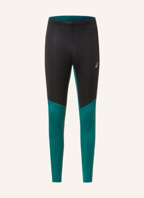 ASICS Running tights WINTER RUN, Color: TEAL/ DARK GRAY (Image 1)