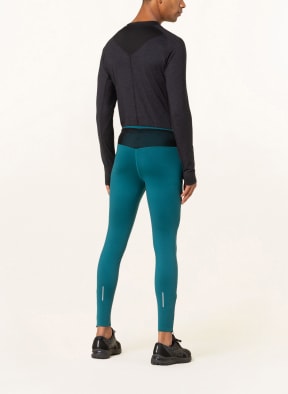 ASICS Running tights WINTER RUN, Color: TEAL/ DARK GRAY (Image 1)