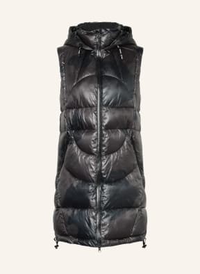 ULLI EHRLICH SPORTALM Quilted vest, Color: BLACK/ DARK GREEN (Image 1)