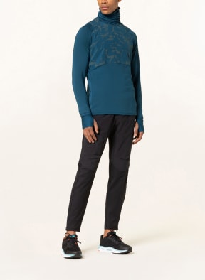 UNDER ARMOUR Running shirt UA OUTRUN THE COLD, Color: TEAL/ TAUPE (Image 1)