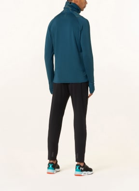UNDER ARMOUR Running shirt UA OUTRUN THE COLD, Color: TEAL/ TAUPE (Image 1)