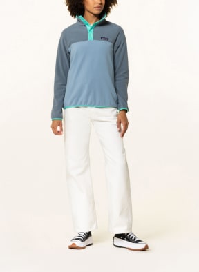 patagonia Midlayer MICRO D™ SNAP-T®, Farbe: GRAU/ HELLBLAU (Bild 1)