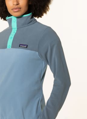 patagonia Midlayer MICRO D™ SNAP-T®, Farbe: GRAU/ HELLBLAU (Bild 1)