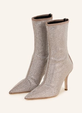 PARIS TEXAS Stiefeletten HOLLY MAMA mit Schmucksteinen, Farbe: BEIGE (Bild 1)