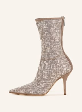 PARIS TEXAS Stiefeletten HOLLY MAMA mit Schmucksteinen, Farbe: BEIGE (Bild 1)