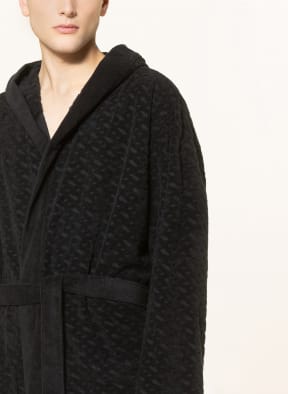BOSS Herren-Bademantel mit Kapuze, Farbe: SCHWARZ (Bild 1)