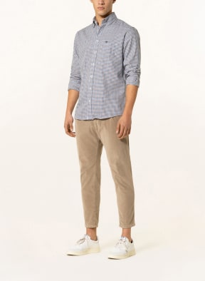 FYNCH-HATTON Shirt regular fit, Color: BLUE/ COGNAC (Image 1)