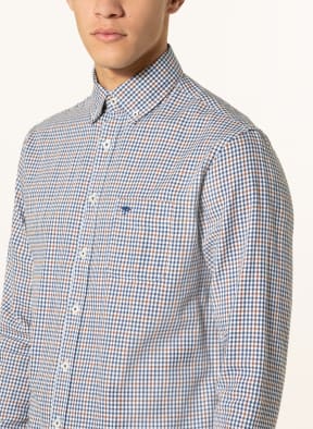 FYNCH-HATTON Shirt regular fit, Color: BLUE/ COGNAC (Image 1)