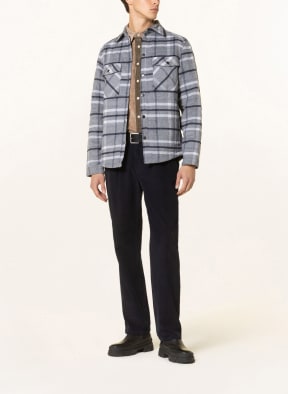 FYNCH-HATTON Overshirt , Color: GRAY/ BLUE/ DARK GRAY (Image 1)