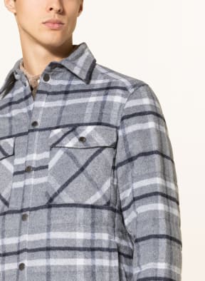FYNCH-HATTON Overshirt , Color: GRAY/ BLUE/ DARK GRAY (Image 1)
