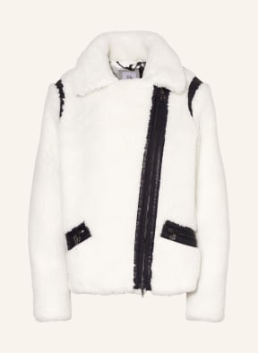 SPORTALM Teddyfell-Jacke UPPSALA, Farbe: WEISS/ SCHWARZ (Bild 1)