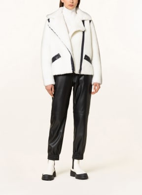 SPORTALM Teddyfell-Jacke UPPSALA, Farbe: WEISS/ SCHWARZ (Bild 1)
