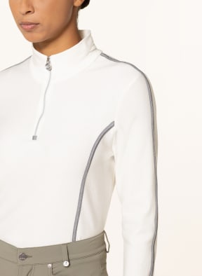 GOLFINO Piqué midlayer , Color: WHITE/ GRAY/ DARK BLUE (Image 1)