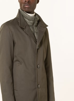 STRELLSON Coat FINLAY with detachable trim, Color: DARK GREEN (Image 1)