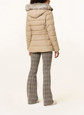 TOMMY HILFIGER Down jacket with detachable faux fur, Color: BEIGE (Image 1)