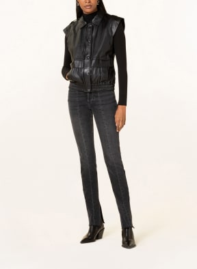 STUDIO AR Leather vest SHIRLEY, Color: BLACK (Image 1)